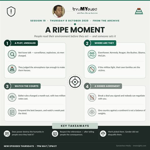 Quadrant brief for session 19: They Felt The Moment Was Ripe